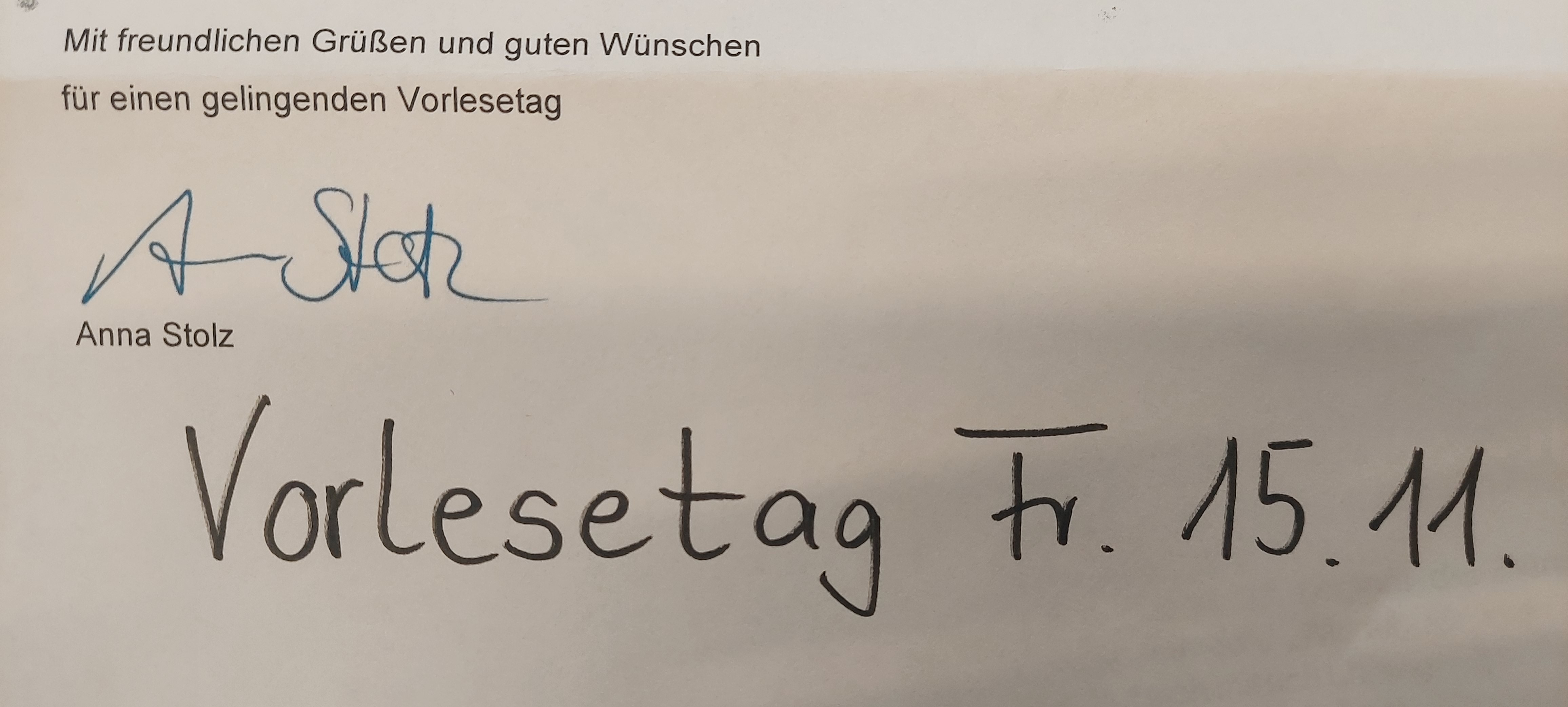 Bundesweiter Vorlesetag